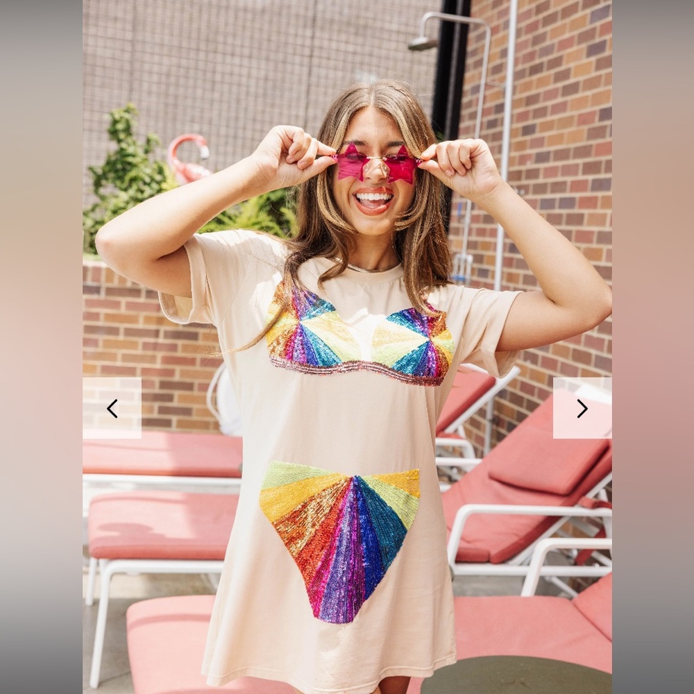 Queen of Sparkles Rainbow Burst Bikini Coverup